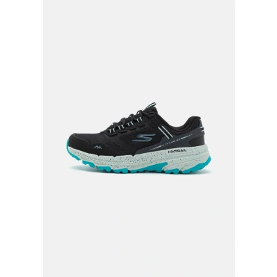 Image of Skechers Women&#039;s GO Run Trail Altitude 2.0 Ravine, Black Leather Aqua Trim, 5 UK