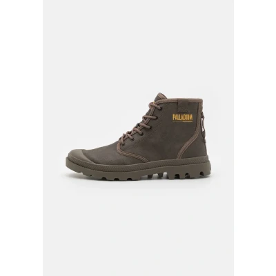 Image of Palladium Pampa HI Unisex Laceup ankle boots, Size: 4, Major brown Synthetics/textile