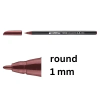 Image of edding 1200 colour pen fine english red 1 round tip mm felt for drawing and writing school or mandala