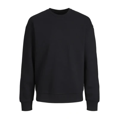 Image of JACK &amp; JONES Men&#039;s Jjebradley Sweat Crew Noos Pls Sweatshirt, Black, 6XL Plus