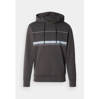 Image of BOSS Soody ZONE Sweatshirt, Men&#039;s, Size: Small, Dark grey