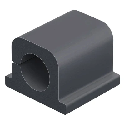 Image of Durable CAVOLINE Cable Management Clips Pack of 6 Large Graphite Self Adhesive Channelling for 1 Ideal and Wire Extreme Holding Electrical Cables