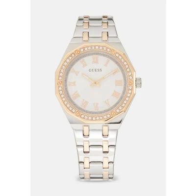 Image of Guess Desire Watch silvercoloured/rose goldcoloured, Women&#039;s, Size: One Size, Silver coloured/rose gold coloured
