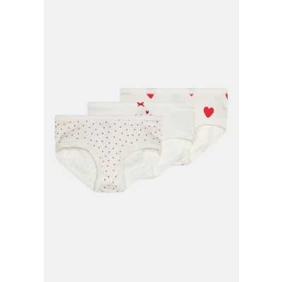 Image of Petit Bateau KID Culottes 3 PACK Briefs for kids, Size: 4y, Marshmallow/terkuit/rouge