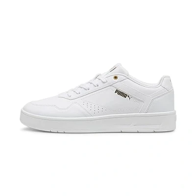 Image of Puma Unisex Adults Court Classic Sneakers, White Gold, 8.5 UK, UK