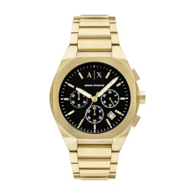 Image of Armani Exchange Rafael Chronograph watch goldcoloured, Men&#039;s, Size: One Size, Gold coloured