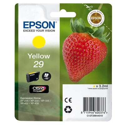 Image of Epson 29 Yellow Strawberry Genuine, Claria Home Ink