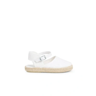 Image of Pisamonas Ankle strap ballet pumps for kids, Size: 3K, Blanco Textile