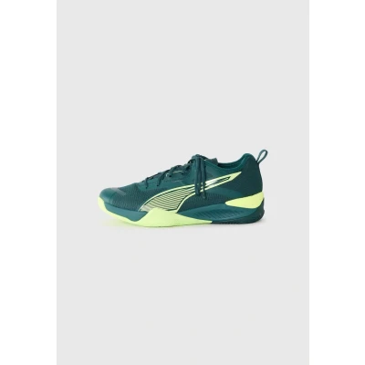 Image of Puma Eliminate Nitro 4 Handball shoes, Men&#039;s, Size: 9, Green terrain/fizzy light shoes