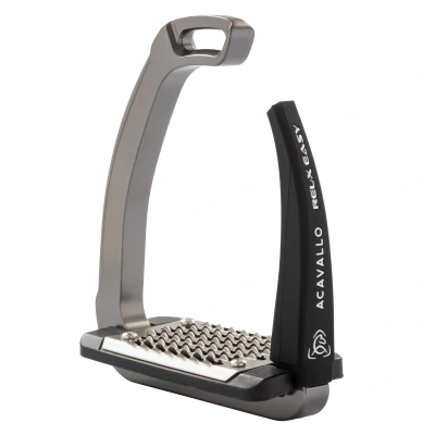 Image of Acavallo Rel X Easy Stirrups, One Size, Titanium, Set of 2