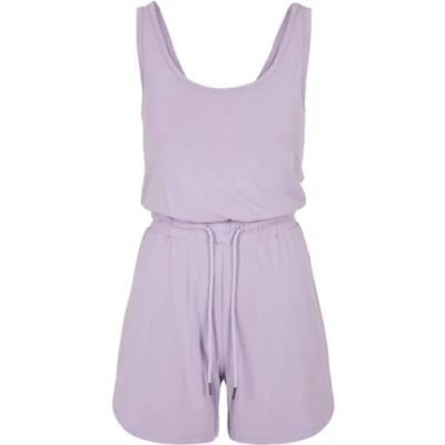 Image of Urban Classics Ladies Short Sleeveless Modal Jumpsuit Jumpsuit, Women&#039;s, Size: XL, Lilac