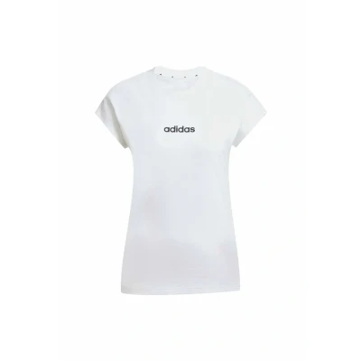 Image of adidas Sportswear Essentials Linear Print Tshirt Black white, Women&#039;s, Size: XXL, white
