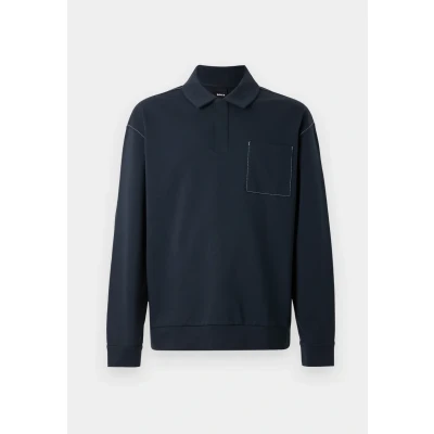 Image of BOSS Tchark Long sleeved top, Men&#039;s, Size: Small, Dark blue