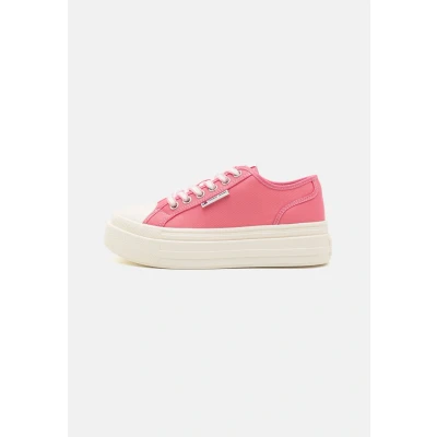 Image of Tommy Jeans Foxing Flatform Trainers, Women&#039;s, Size: 6, Preppy pink Textile