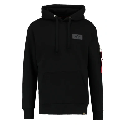 Image of Alpha Industries BACK Print Hoodie black, Men&#039;s, Size: XXL, Black