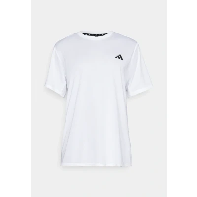 Image of adidas Performance Train Essentials Training Basic Tshirt, Men&#039;s, Size: Small, White/black