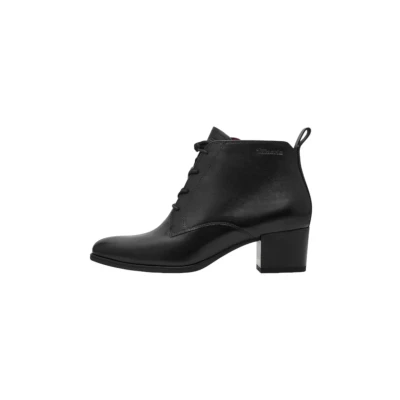 Image of Tamaris Damen Absatzstiefelette Leder Blockabsatz bequem; BLACK, EU 37