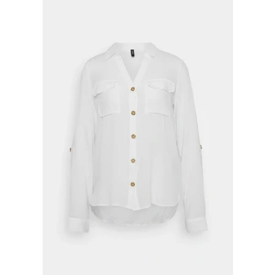 Image of Vero Moda Tall Vmbumpy Shirt NEW Buttondown blouse, Women&#039;s, Size: XS, Snow white