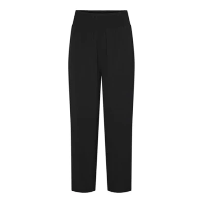 Image of Pieces Pcklore Cropped Pants Trousers, Women&#039;s, Size: Large, Black