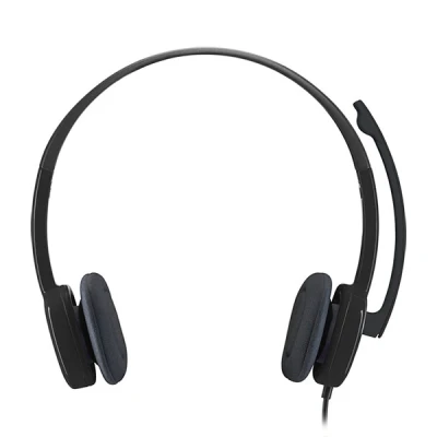 Image of Logitech H151 Wired Headset, Stereo Headphones with Rotating Noise Cancelling Microphone, 3.5 mm Audio Jack, In Line Controls, PC/Mac/Laptop/Tablet/Smartphone Black