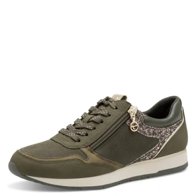 Image of Tamaris Women&#039;s Low 1 23603 42 Trainers, Olive Comb, 2.5 UK