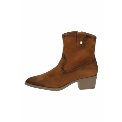Image of Caprice Cowboy/biker ankle boot, Women&#039;s, Size: 5, Nut suede Leather