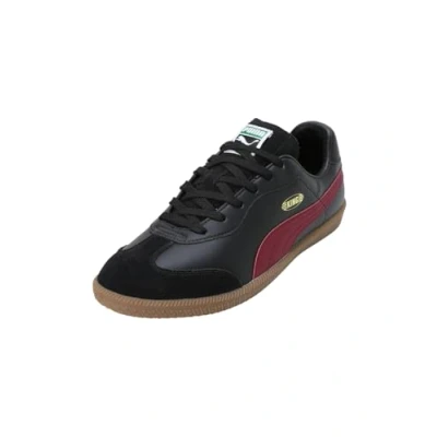 Image of Puma Unisex&#039;s King 21 It Soccer Shoe, Black Dark Crimson, 7 UK