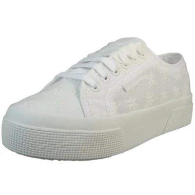 Image of Superga 2740 Flower Sandalo Women&#039;s Shoes, White, 5 UK