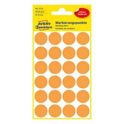 Image of Avery Zweckform 3173 Coding Dots (96 Pieces Diameter 18 mm 4 Sheets Bright