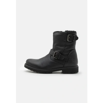 Image of Panama Jack Faust Cowboy/biker ankle boot, Men&#039;s, Size: 7, Black Leather