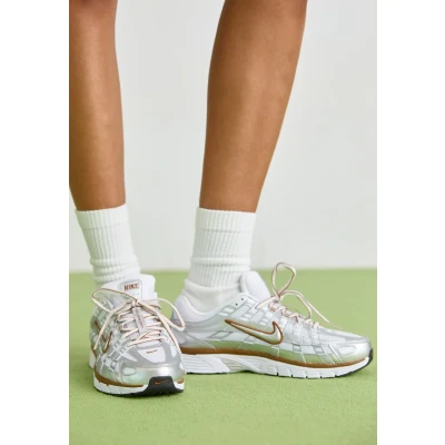 Image of Nike Sportswear P 6000 Trainers White/metallic silvercoloured/british tan/sail, Women&#039;s, Size: 8.5, silver/coloured/british tan/sail