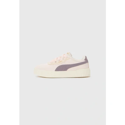Image of Puma Carina 3.0 Unisex Trainers for kids, Size: 12K, Jasmine flower/plum jam shoes