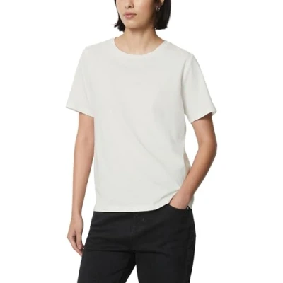 Image of Marc O&#039;Polo Denim Shortsleeve Roundneck Basic FIT WITH LOGO Tshirt, Women&#039;s, Size: Small, Egg white