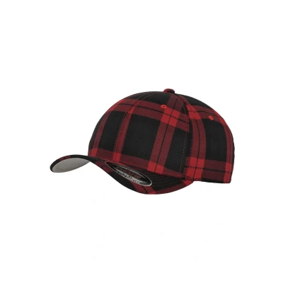 Image of Flexfit Tartan Cap, Size: L/XL, Blk/red