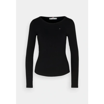 Image of Tommy Hilfiger SLIM Long sleeved top, Women&#039;s, Size: XL, Black