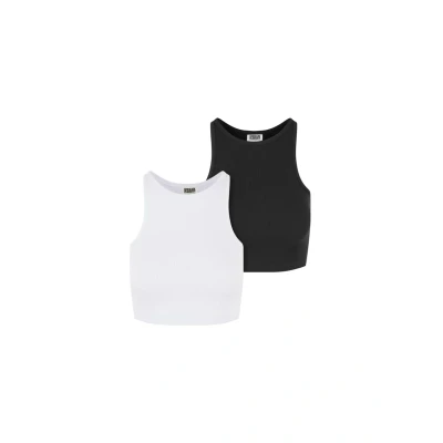 Image of Urban Classics Cropped 2PACK Top, Women&#039;s, Size: 3XL, White/black