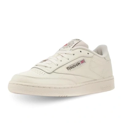 Image of Reebok Classic CLUB C 85 Unisex Trainers, Size: 10, Chalk/chalk/army green Leather