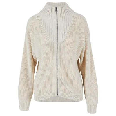 Image of Urban Classics ZIP Cardigan, Women&#039;s, Size: 5XL, Sand