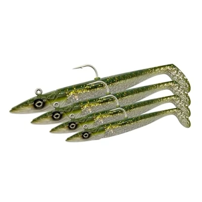 Image of Savage Gear Sandeel V2 White Pearl Silver 12cm 22g (2+1) Shad
