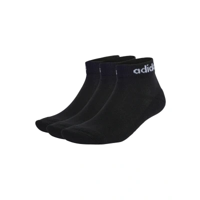 Image of adidas Performance Linear Cushioned 3 PACK Sports socks, Size: 2 3.5, Black/white