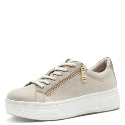 Image of Tamaris Comfort T Flow Extracushioning Trainers, Women&#039;s, Size: 9, Beige nubuk shoes