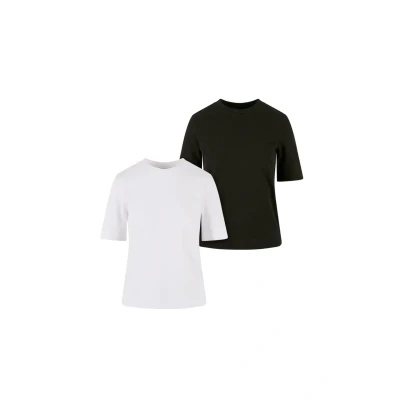 Image of Urban Classics Classy 2PACK Basic Tshirt, Women&#039;s, Size: 4XL, White+black