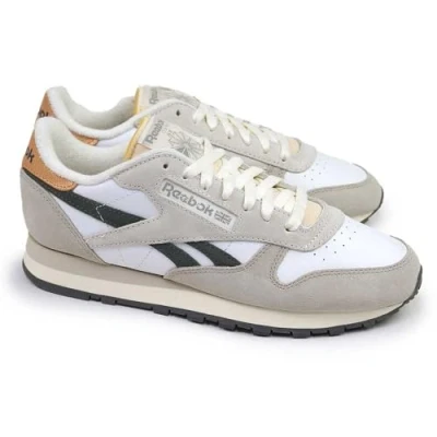 Image of Reebok Classic Unisex Trainers, Size: 7, White/moonstone/grey 5 Leather and textile