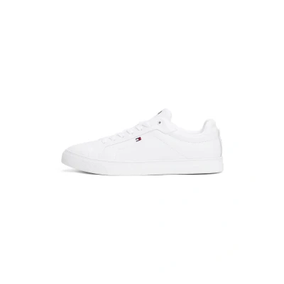 Image of Tommy Hilfiger ICON Court FLAG Trainers, Men&#039;s, Size: 10, White Leather