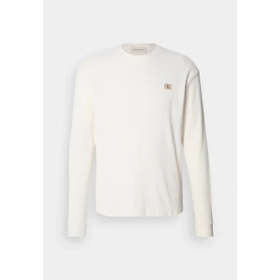Image of Calvin Klein Jeans Badge Long sleeved top, Men&#039;s, Size: XS, Tofu