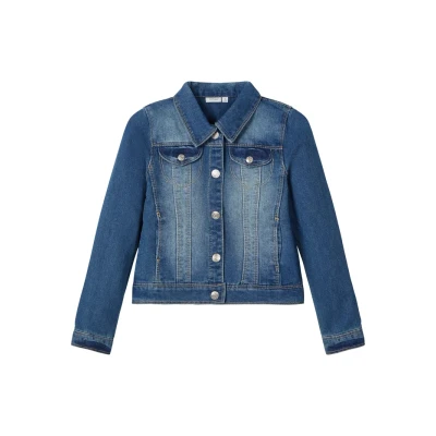Image of Name it Nitstar RIKA denim jacket for kids, Size: 1.5 2y, Medium blue