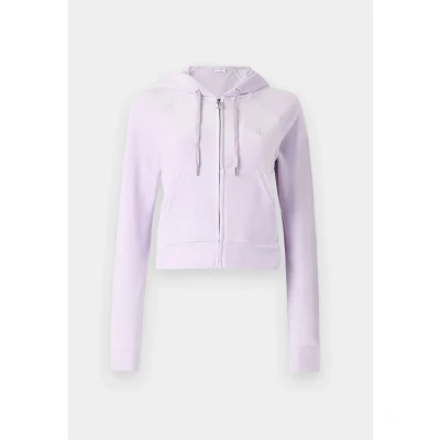 Image of Juicy Couture Madison Hoodie Zipup sweatshirt, Women&#039;s, Size: XXS, Lilac
