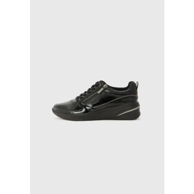 Image of Tamaris Women&#039;s Low Top Trainers, Shoes, Interchangeable Footbed, Black (Black Patent), 7.5 UK