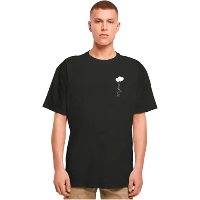 Image of Merchcode LOVE IN THE AIR Heavy Oversize Print Tshirt, Men&#039;s, Size: XXL, Black