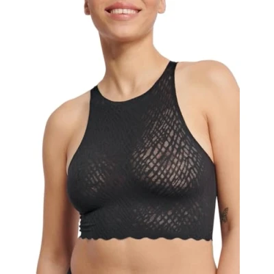 Image of Sloggi FEEL Bliss CROP Bustier, Women&#039;s, Size: 32C. 34A/B, Black